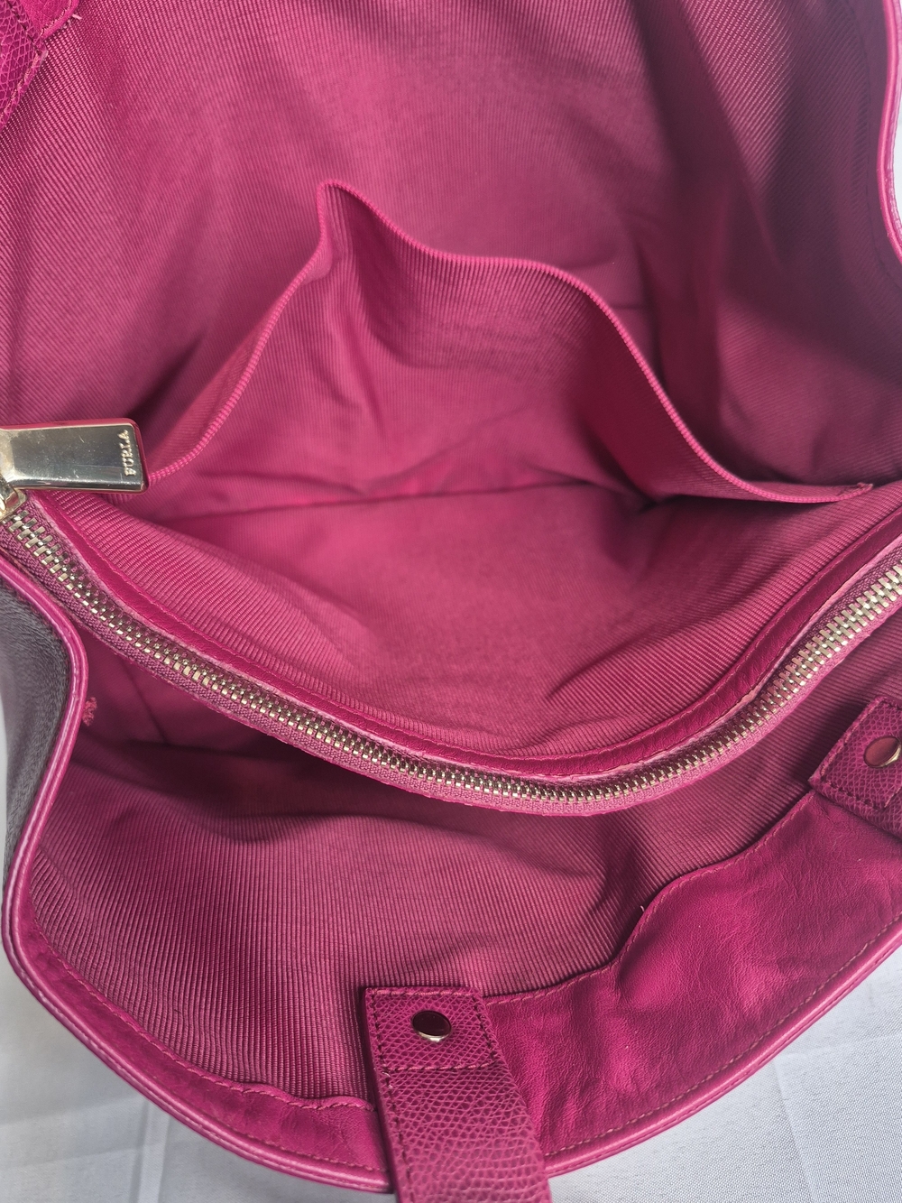 Furla Fuschia Pink Shoulder Tote Bag COA - Picture 11 of 15